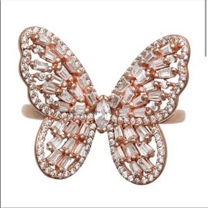 Cubic Zirconia Butterfly Ring